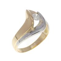 K18YG/PT ダイヤモンド リング 0.17CT
