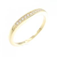 18KYG ハーフエタニティ ダイヤモンド リング