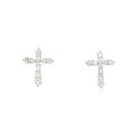 PT クロス ダイヤモンド ピアス 0.56CT