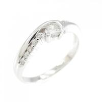 K18WG ダイヤモンド リング 0.13CT