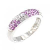 K18WG ルビー リング 0.45CT