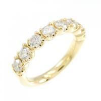 K18YG ハーフエタニティ ダイヤモンド リング 0.88CT