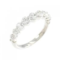 PT ハーフエタニティ ダイヤモンド リング 0.78CT