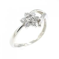 PT フラワー ダイヤモンド リング 0.20CT