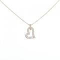 K18PG ハート ダイヤモンド ネックレス 0.12CT