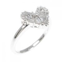 K18WG ハート ダイヤモンド リング 0.40CT