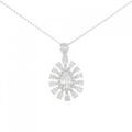【リメイク】PT ダイヤモンド ネックレス 0.587CT F I1 ペアシェイプ