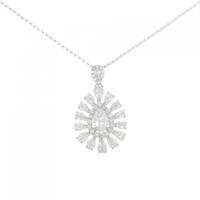 【リメイク】PT ダイヤモンド ネックレス 0.587CT F I1 ペアシェイプ