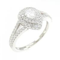 プラチナダイヤモンドリング 0.30CT D VS2 ペアシェイプ