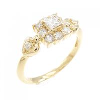 K18YG ダイヤモンド リング 0.13CT