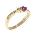 K18YG ルビー リング 0.22CT