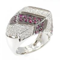 750WG/750BG ルビー リング 0.85CT