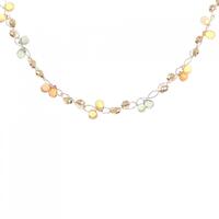 K18PG サファイヤ ネックレス 16.65CT 拡散処理未検査