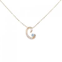 K18PG ブルートパーズ ネックレス 0.03CT