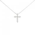 K18WG クロス ダイヤモンド ネックレス 0.35CT