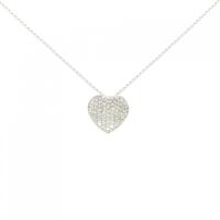 K18WG ハート ダイヤモンド ネックレス 0.50CT
