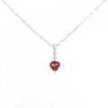 K18WG/750WG ハート ガーネット ネックレス 0.50CT