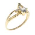 K18YG アクアマリン リング 0.43CT