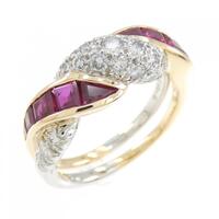 18KYG/PLAT ルビー リング