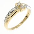 K18YG/PT ダイヤモンド リング 0.10CT