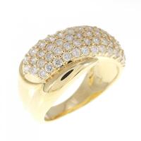 K18YG パヴェ ダイヤモンド リング 1.00CT