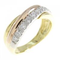 K18YG/PT/K18PG ダイヤモンド リング 0.20CT
