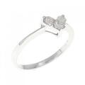 K18WG ハート ダイヤモンド リング 0.30CT
