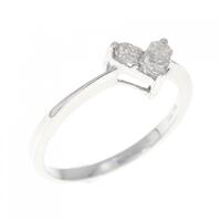 K18WG ハート ダイヤモンド リング 0.30CT