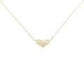 K18YG ハート ダイヤモンド ネックレス 0.10CT