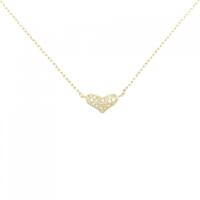 K18YG ハート ダイヤモンド ネックレス 0.10CT