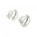 K14WG フラワー ダイヤモンド ピアス 0.40CT