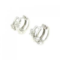 K14WG フラワー ダイヤモンド ピアス 0.40CT