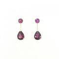 K18YG ガーネット ピアス 3.0CT