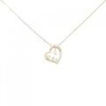 K10YG ハート ダイヤモンド ネックレス 0.14CT