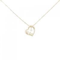 K10YG ハート ダイヤモンド ネックレス 0.14CT