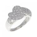 K18WG ハート ダイヤモンド リング 0.60CT