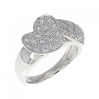 K18WG ハート ダイヤモンド リング 0.60CT