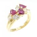 K18YG ハート ルビー リング 0.71CT