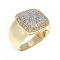 K18YG/K18WG ダイヤモンド リング 0.45CT
