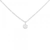 PT ソリティア ダイヤモンド ネックレス 0.08CT
