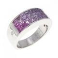 K18WG サファイヤ リング 1.50CT 拡散処理未検査
