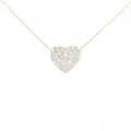 K18YG ハート パヴェ ダイヤモンド ネックレス 1.36CT