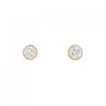 【リメイク】K18YG/ST ダイヤモンド ピアス 0.221CT 0.263CT E?F SI1 GOOD