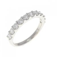 【新品】PT ハーフエタニティ ダイヤモンド リング 0.702CT