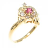 K18YG ルビー リング 0.17CT