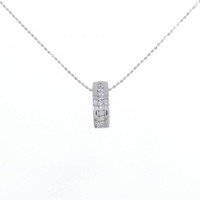 K18WG/750WG ダイヤモンド ネックレス 0.10CT
