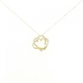 K18YG ハート ダイヤモンド ネックレス 0.15CT