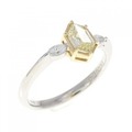PT/K18YG ダイヤモンド リング 0.29CT