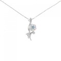 PT フラワー ダイヤモンド ネックレス 0.35CT
