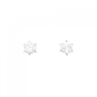 【リメイク】PT/ST ダイヤモンド ピアス 0.413CT 0.446CT F SI2 GOOD